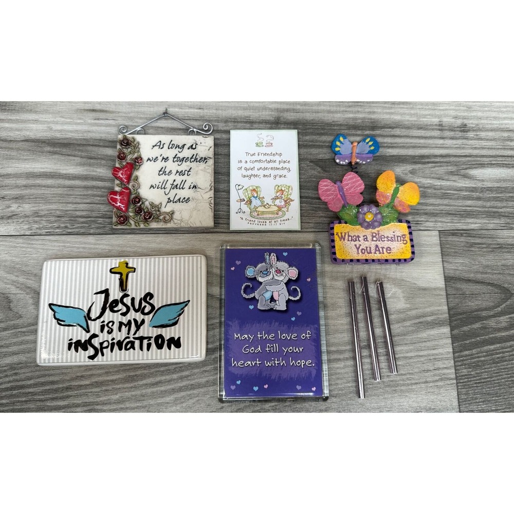 Religious Themed Christian Refrigerator Magnets Lot Of 5